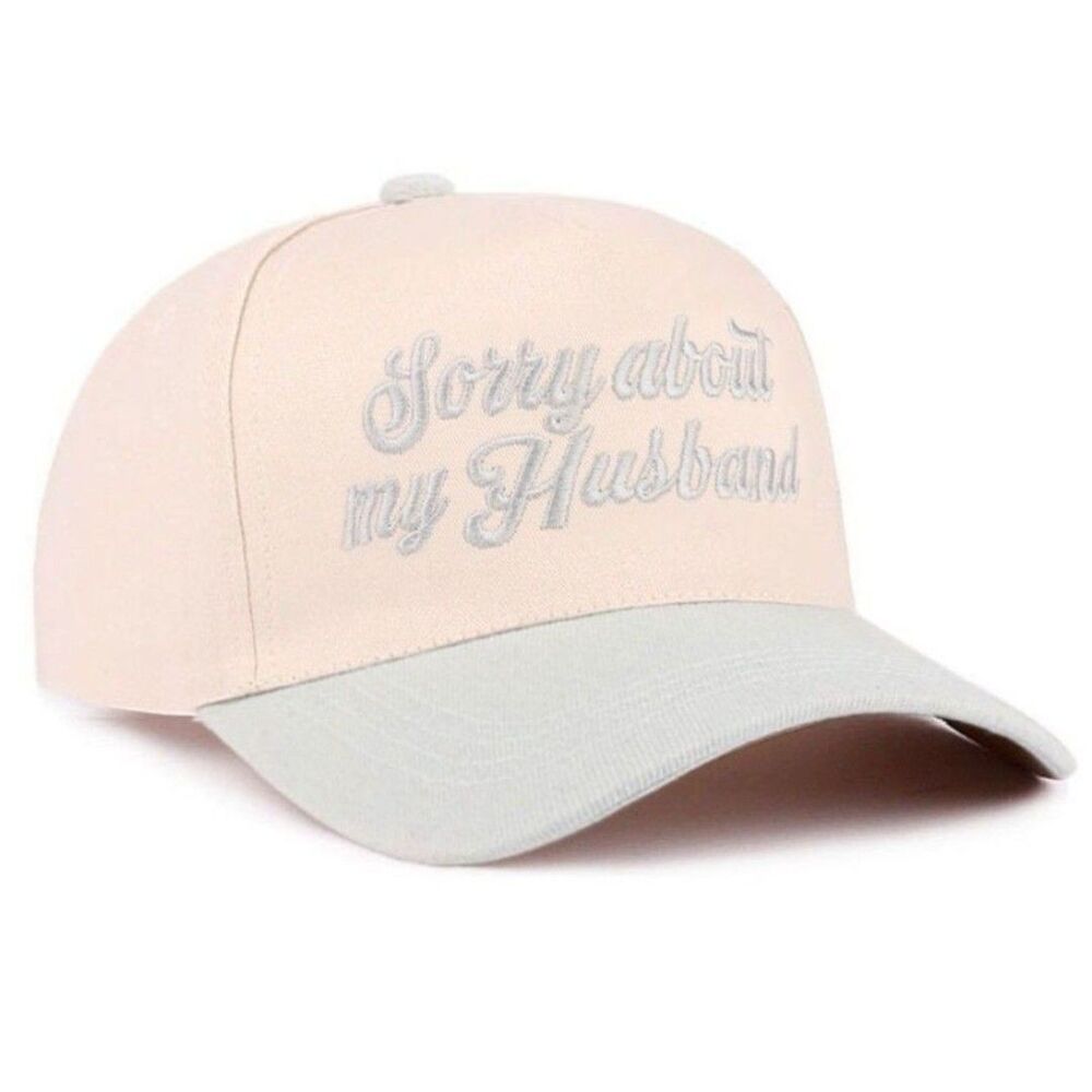 Sorry About My Husband Two-Tone Dad Hat Adjustable Cotton Baseball Cap Funny